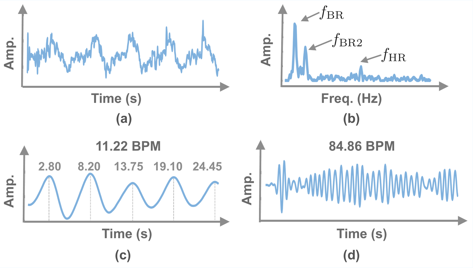 Spectrum under ActiveVital — clean respiration and heartbeat peaks